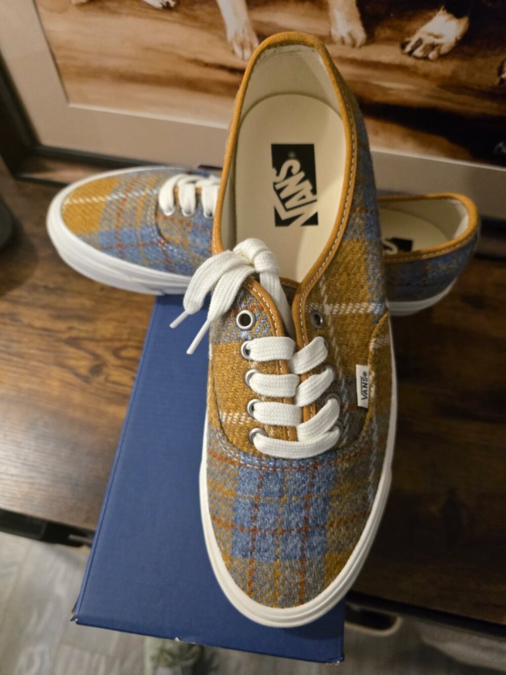 VANS LX Authentic 44 Harris Tweed Tan Men’s Sz 10 US VN000EBNJM9 Skate Shoes NEW